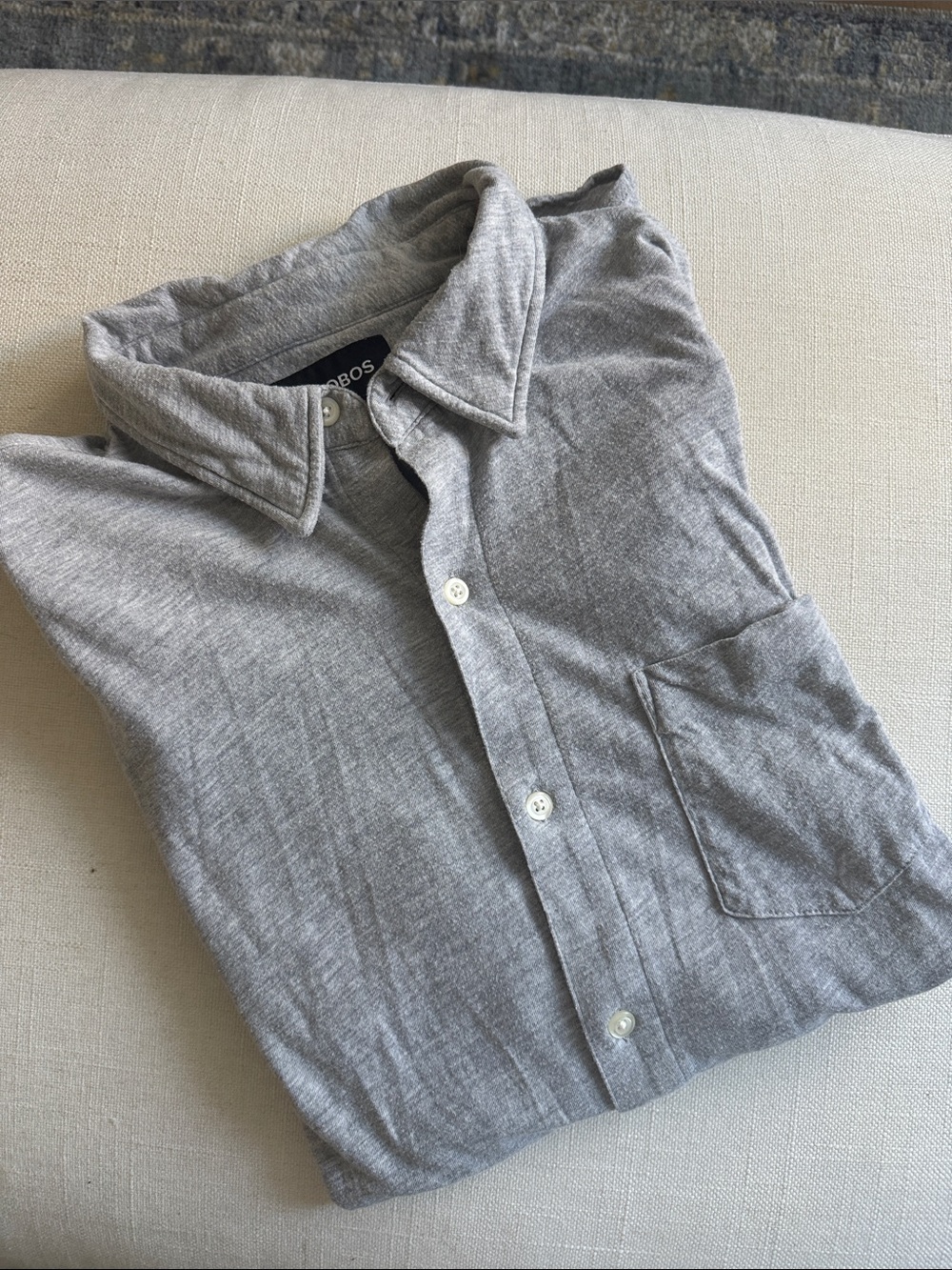 Bonobos Gray Men's Button-Up Shirt Slim Fit Medium